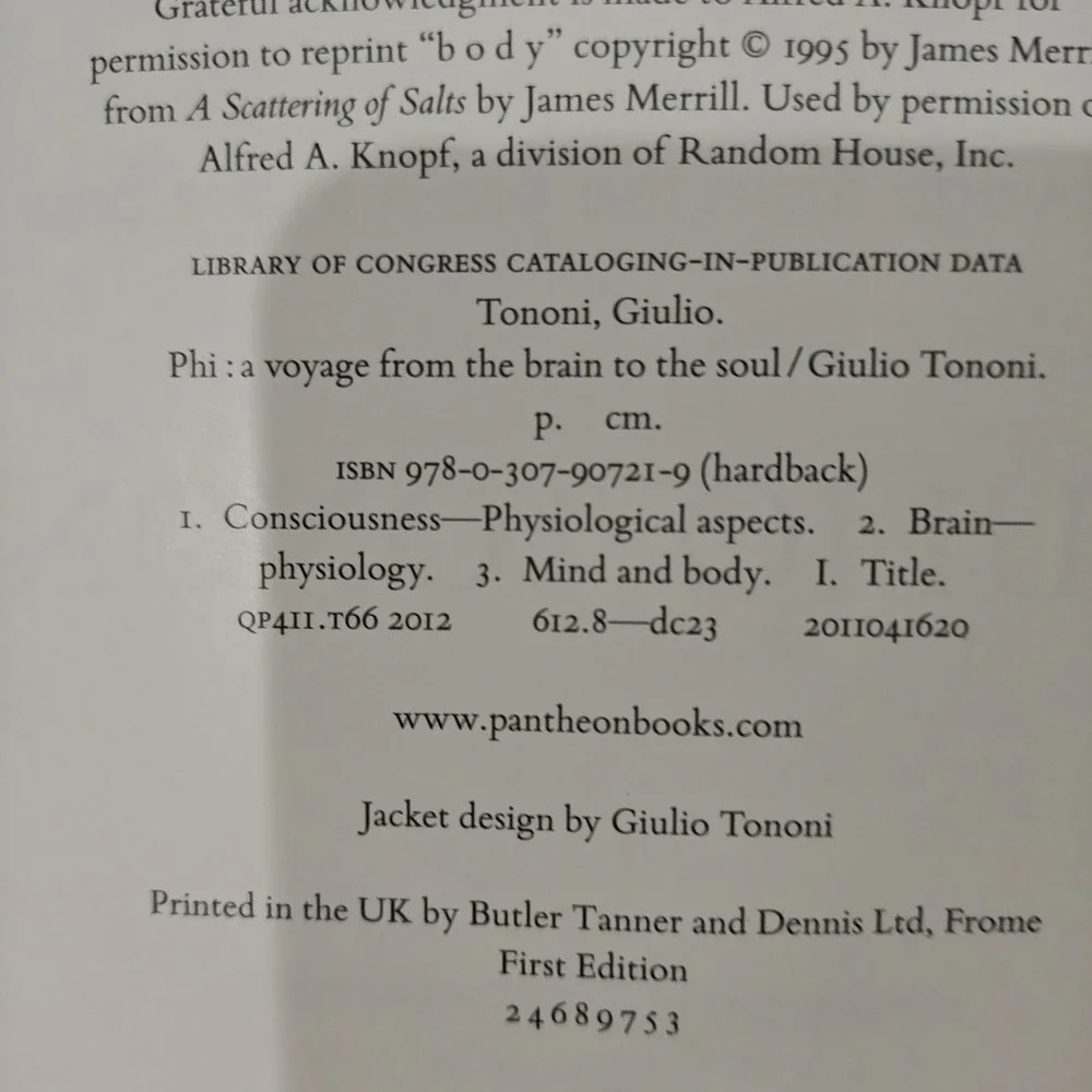 Phi: A Voyage from the Brain to the Soul by Tononi, Giulio